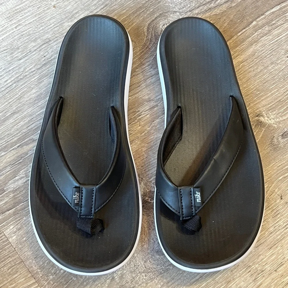 Nike Solay Thong Womens Flip Flop Sandals Black White AO3622-002 Size 7